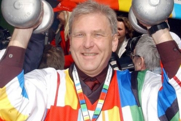 In Düsseldorf beim Aktionstag der Olympiabewerbung 2002